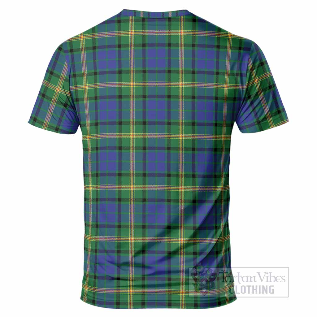 Maitland Tartan Crest T-Shirt Ferocious Lion Style