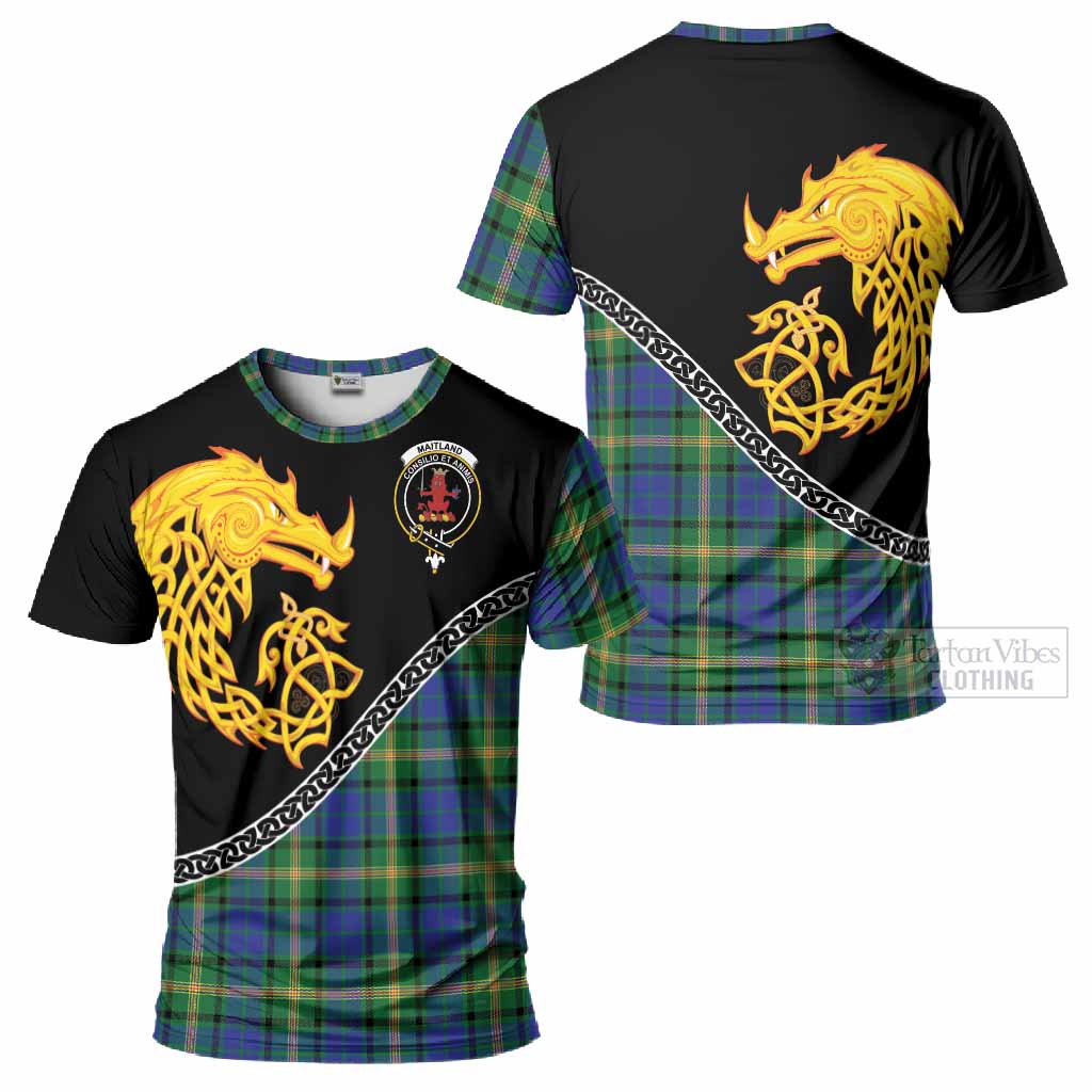 Maitland Tartan Crest T-Shirt Legendary Dragon Knot Half Style