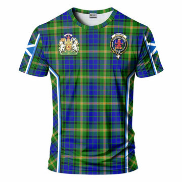 Maitland Tartan Crest T-shirt Scotland Coat of Arm Flag Style
