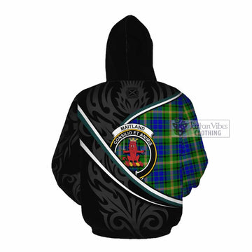 Maitland Tartan Family Crest Cotton Hoodie Celtic Scottish Thistle Floral