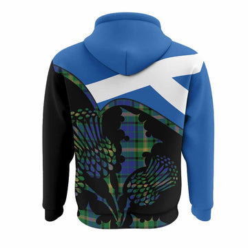Maitland Tartan Family Crest Hoodie Scotland Thistle Floral Flag Style