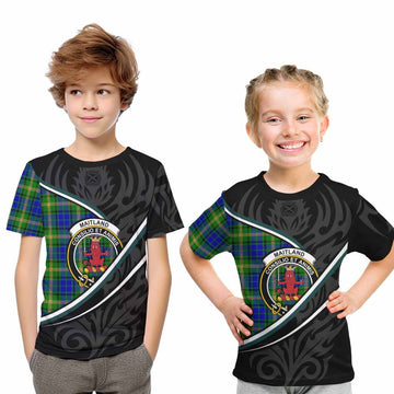 Maitland Tartan Family Crest Kid T-shirt Celtic Scottish Thistle Floral - Tartan Vibes Clothing