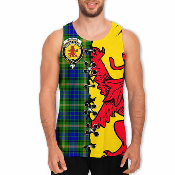 Maitland Tartan Family Crest Men Tank Top Lion Rampant Honor