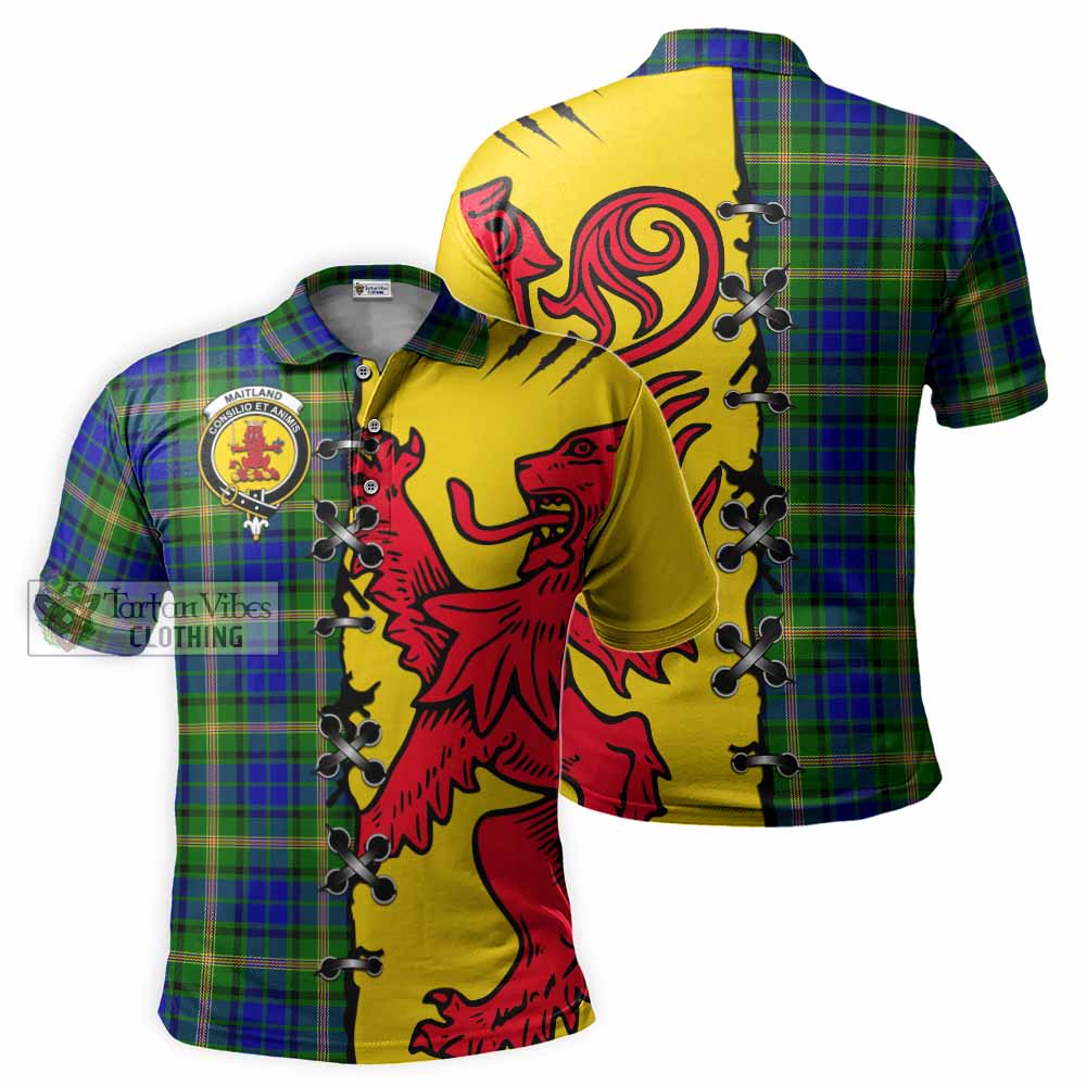 Maitland Tartan Family Crest Polo Shirt Lion Rampant Honor - Tartan Vibes Clothing