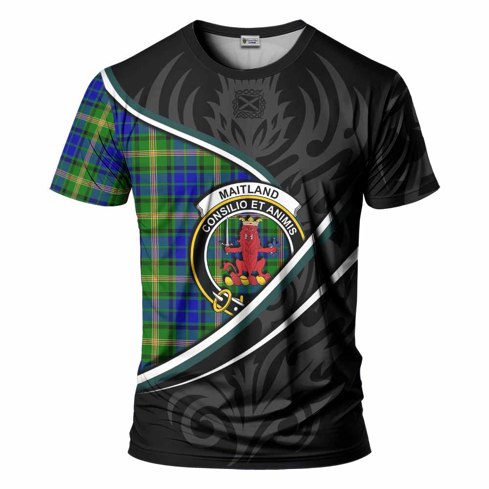 Maitland Tartan Family Crest T-shirt Celtic Scottish Thistle Floral - Tartan Vibes Clothing