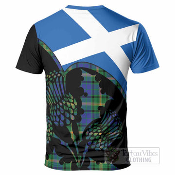 Maitland Tartan Family Crest T-Shirt Scotland Thistle Floral Flag Style