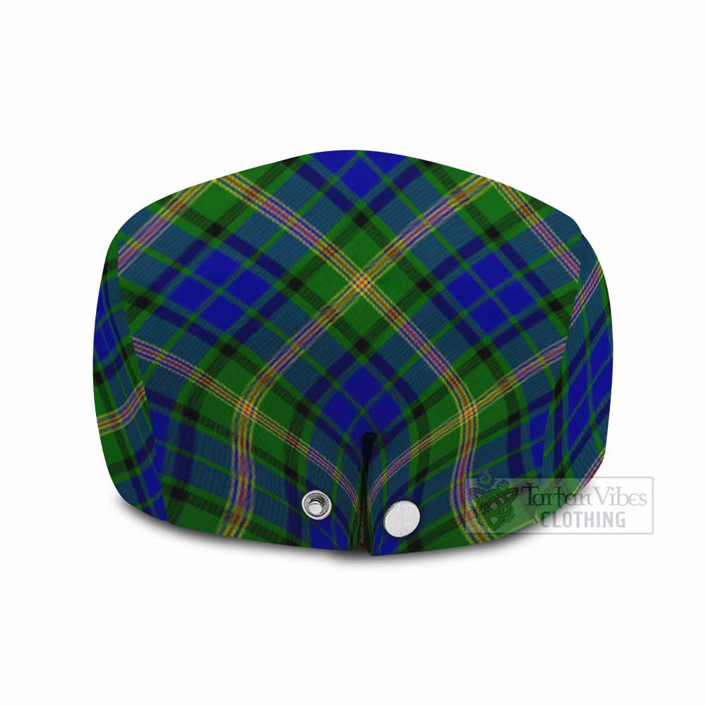 Maitland Tartan Flat Cap, Jeff Cap Cross Style with Family Crest - Tartan Vibes Clothing