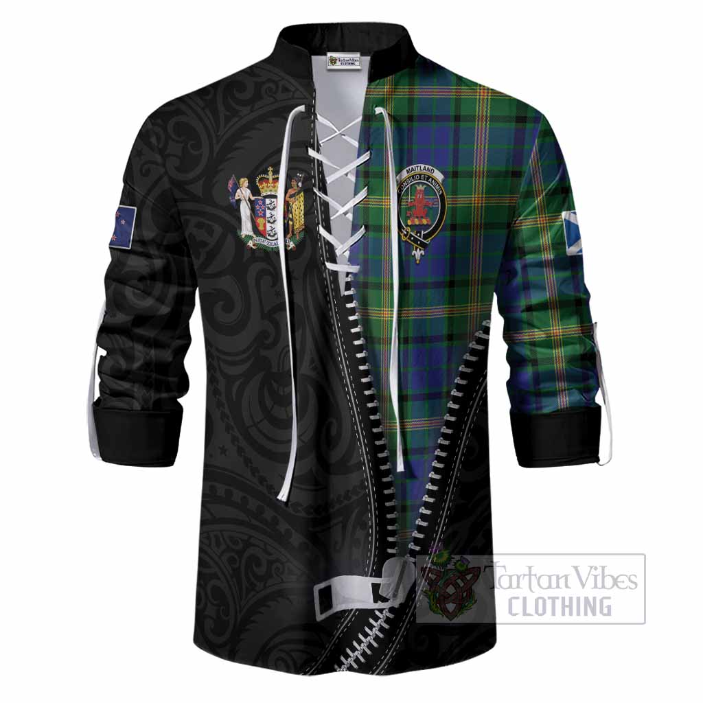 Maitland Tartan Ghillie Shirt New Zealand Pattern Unique Zipper Stylized