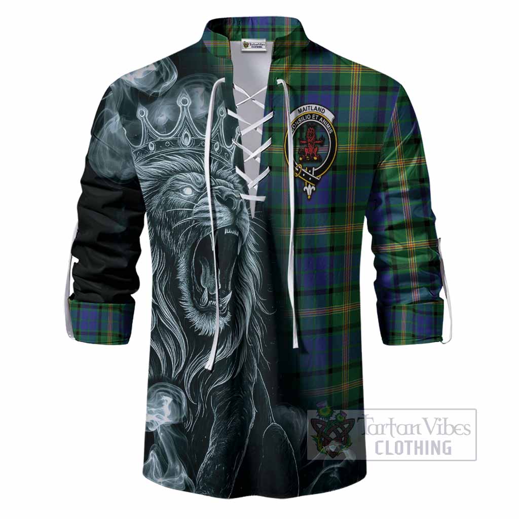 Maitland Tartan Ghillie Shirt Roaring Lion Heritage