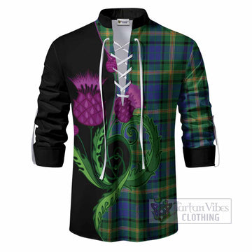 Maitland Tartan Ghillie Shirt Traditional Scottish Thistle