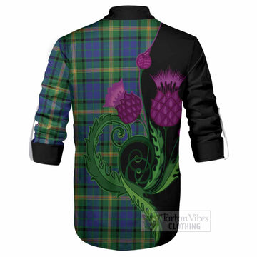 Maitland Tartan Ghillie Shirt Traditional Scottish Thistle