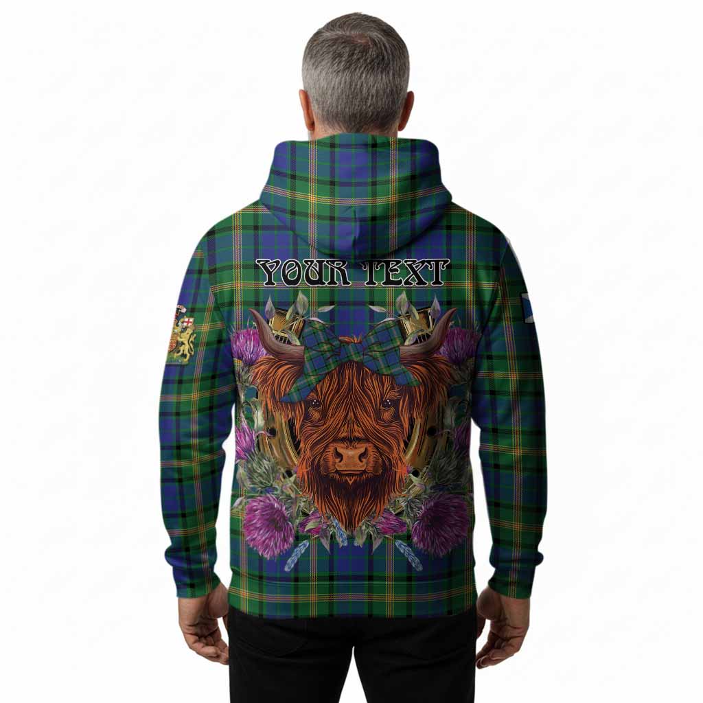 Maitland Tartan Hoodie Scottish Thistle Heilan Coo