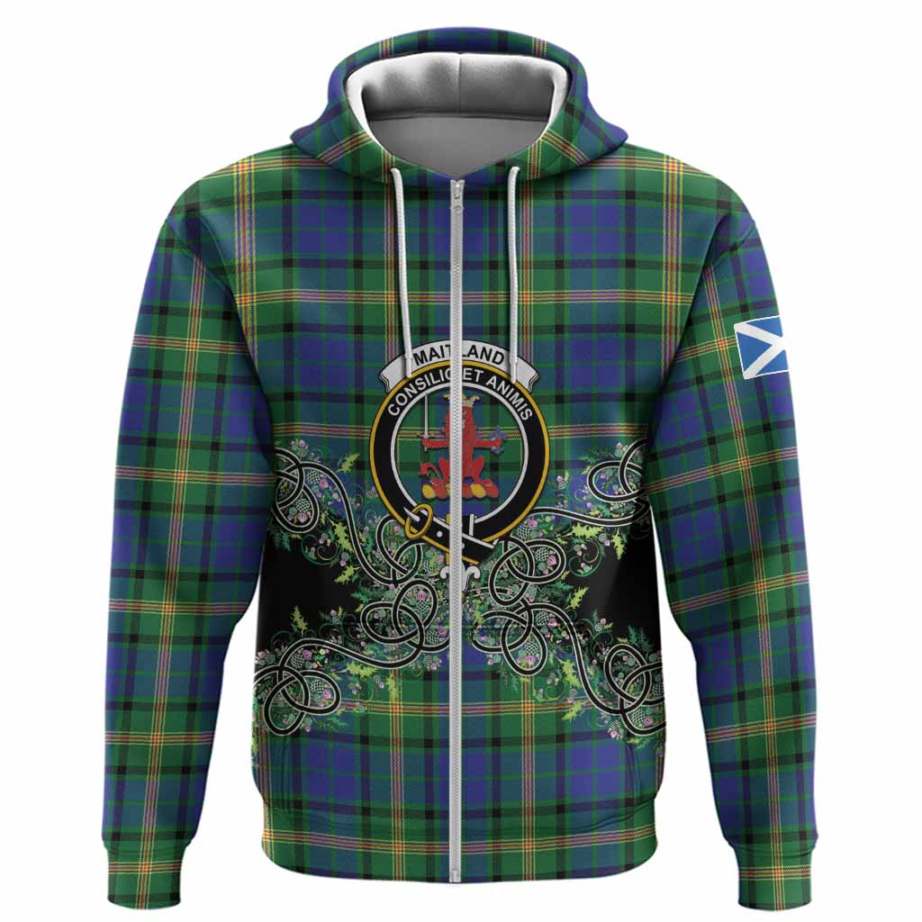 Maitland Tartan Hoodie Thistle Scottish Spirit