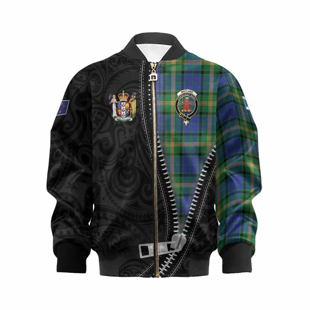 Maitland Tartan Kid Bomber Jacket New Zealand Pattern Unique Zipper Stylized