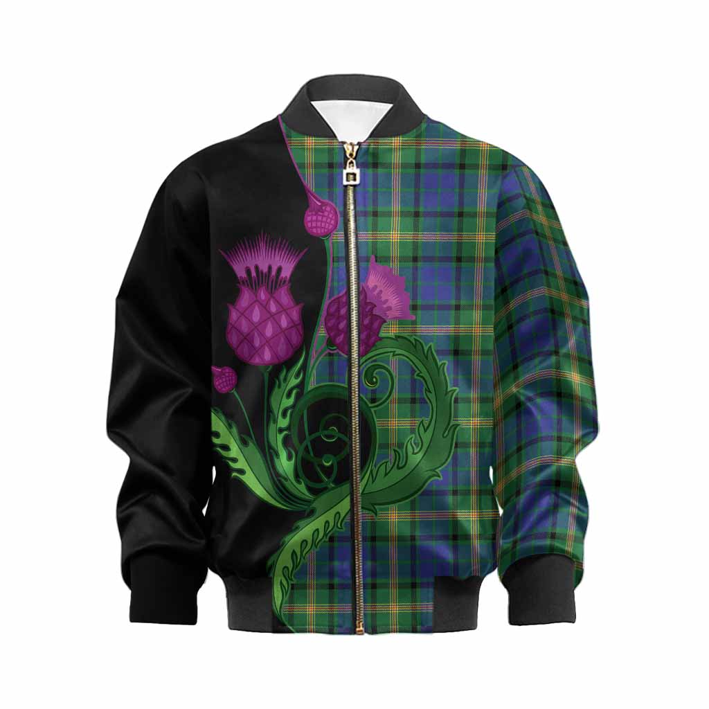 Maitland Tartan Kid Bomber Jacket Traditional Scottish Thistle