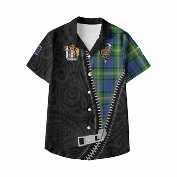 Maitland Tartan Kid Hawaiian Shirt New Zealand Pattern Unique Zipper Stylized