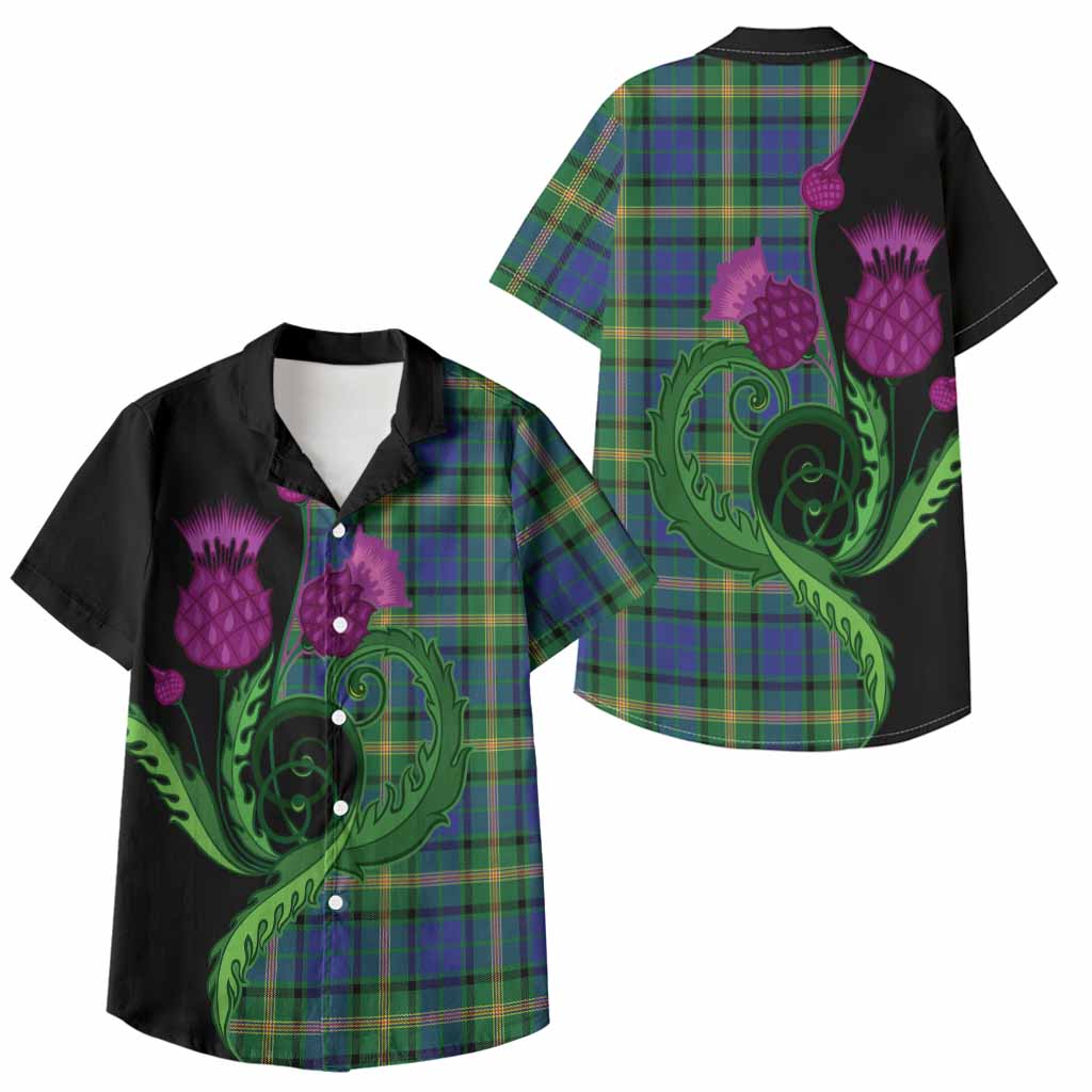 Maitland Tartan Kid Hawaiian Shirt Traditional Scottish Thistle