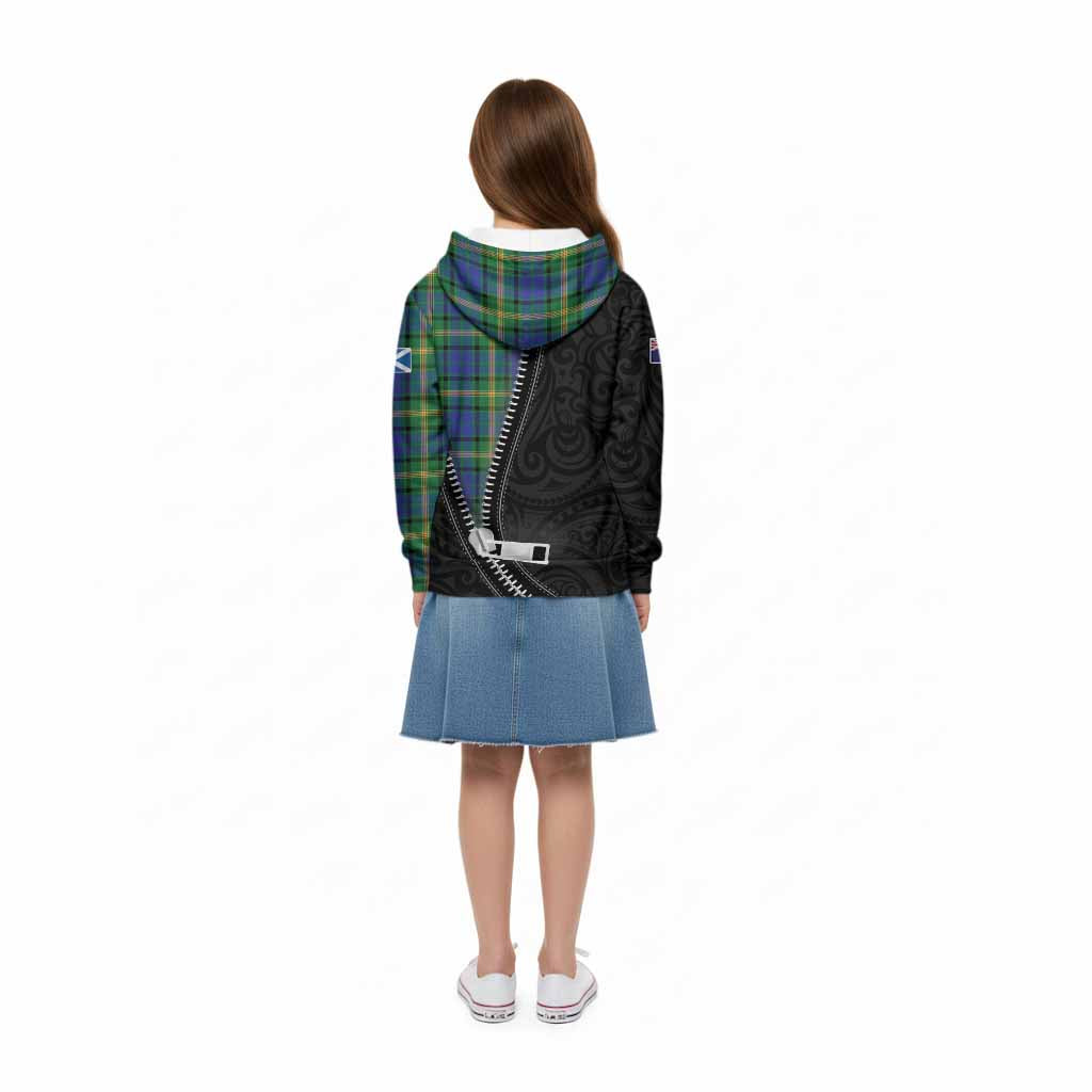 Maitland Tartan Kid Hoodie New Zealand Pattern Unique Zipper Stylized