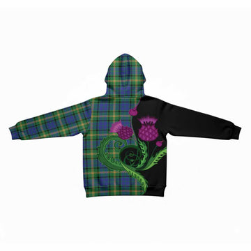 Maitland Tartan Kid Hoodie Traditional Scottish Thistle