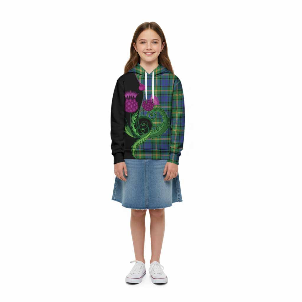 Maitland Tartan Kid Hoodie Traditional Scottish Thistle