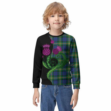 Maitland Tartan Kid Knitted Sweatshirt Traditional Scottish Thistle