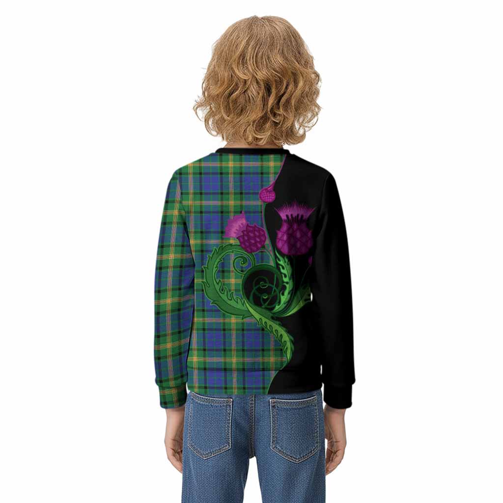 Maitland Tartan Kid Knitted Sweatshirt Traditional Scottish Thistle
