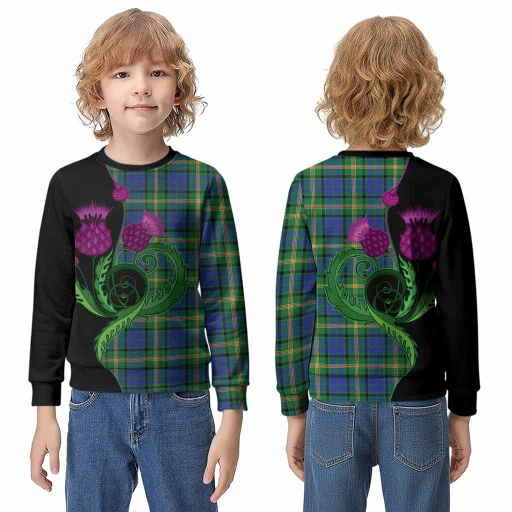Maitland Tartan Kid Knitted Sweatshirt Traditional Scottish Thistle