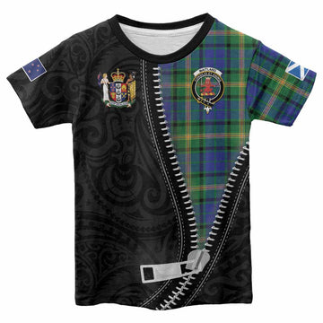 Maitland Tartan Kid T-shirt New Zealand Pattern Unique Zipper Stylized