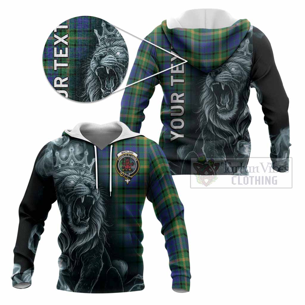 Maitland Tartan Knitted Hoodie Roaring Lion Heritage