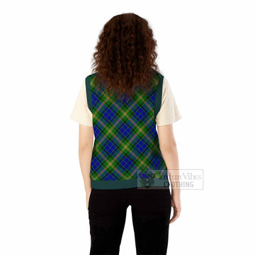 Maitland Tartan  Knitted V-Neck Vest Cross Style