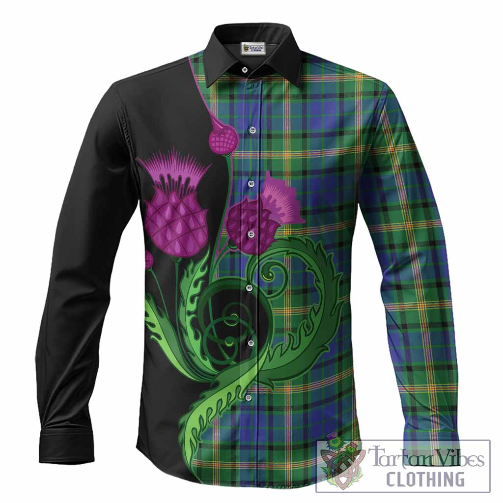 Maitland Tartan Long Sleeve Button Shirts Traditional Scottish Thistle
