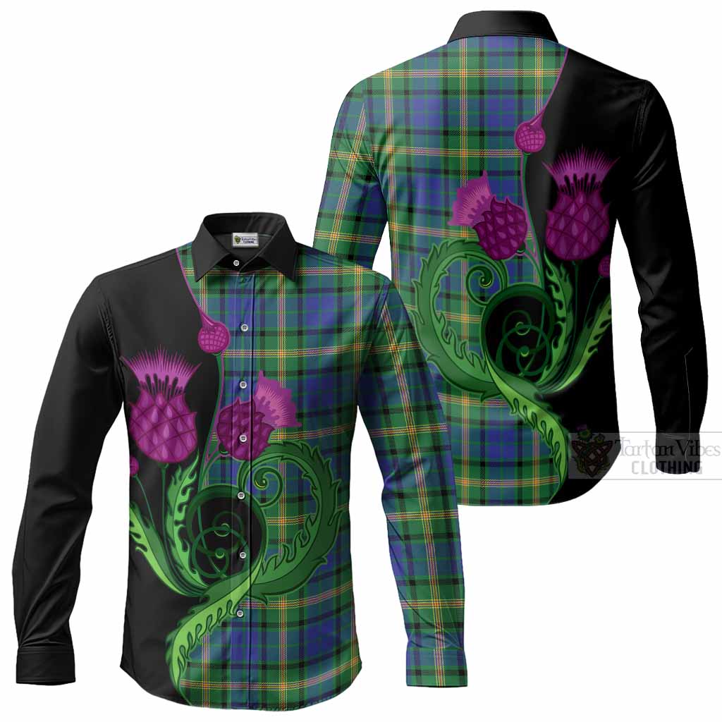 Maitland Tartan Long Sleeve Button Shirts Traditional Scottish Thistle