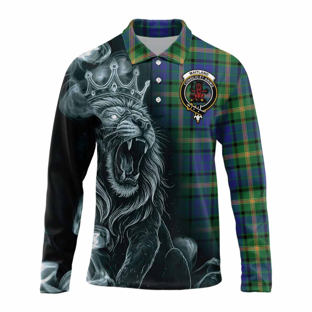 Maitland Tartan Long Sleeve Polo Shirt Roaring Lion Heritage