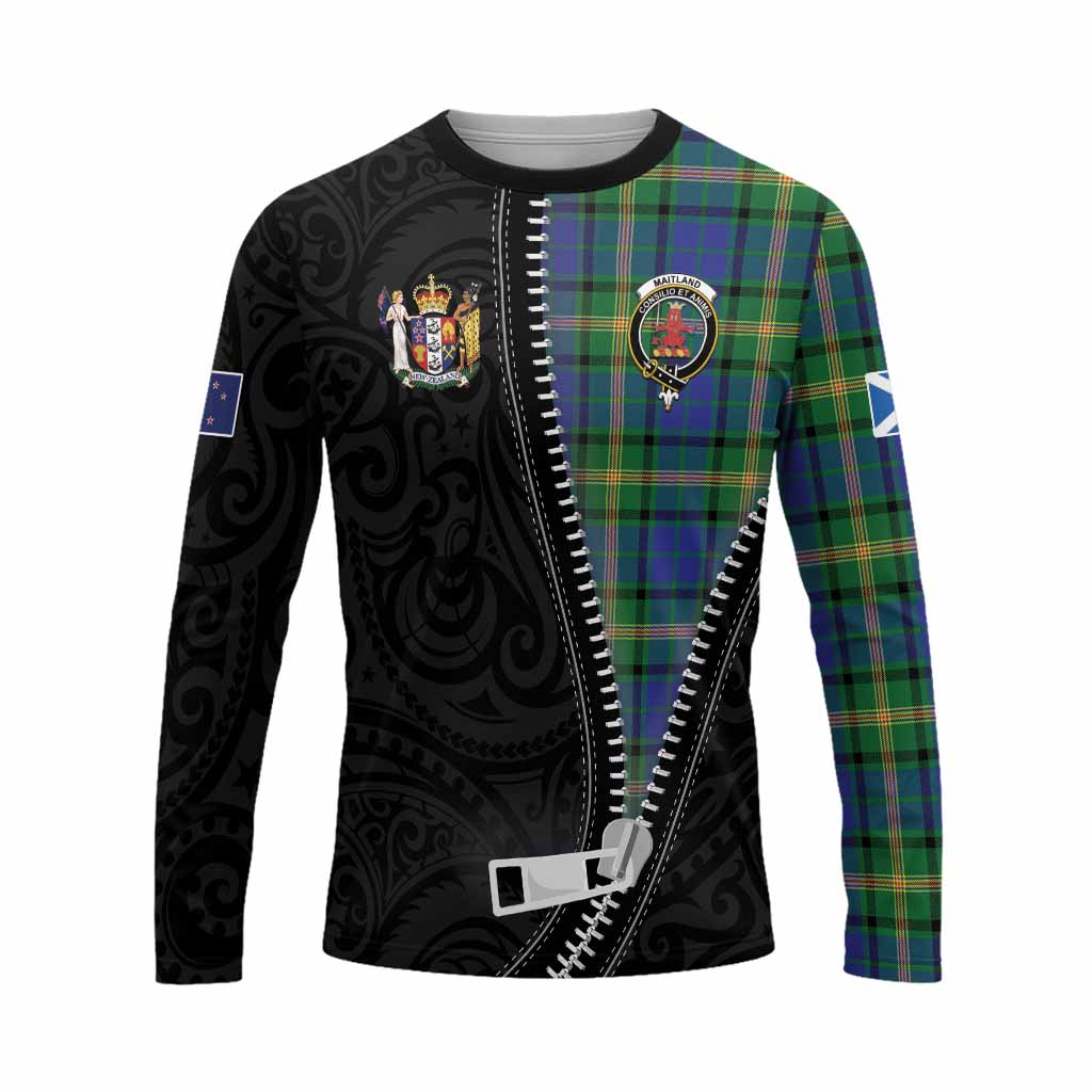 Maitland Tartan Long Sleeve T-Shirt New Zealand Pattern Unique Zipper Stylized