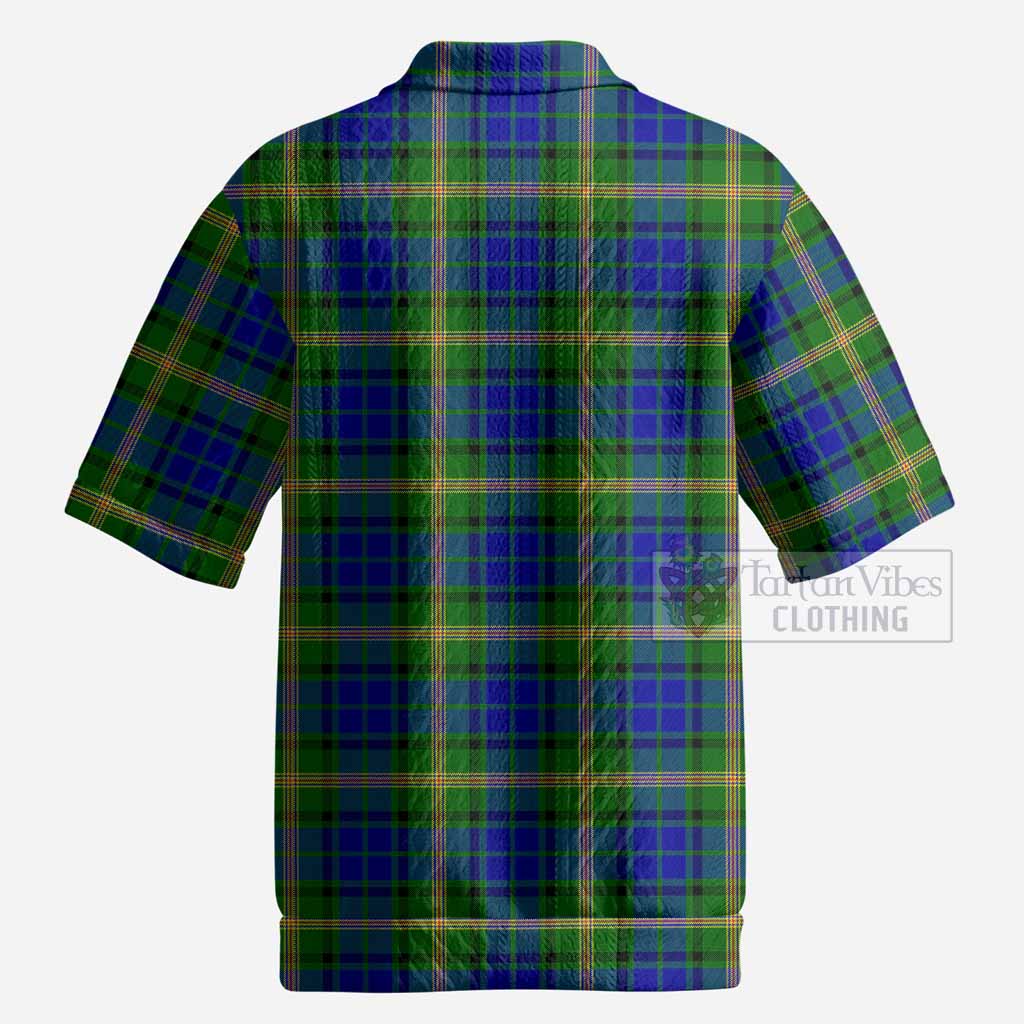 Maitland Tartan Men’s Polo Sweater Top with Family Crest