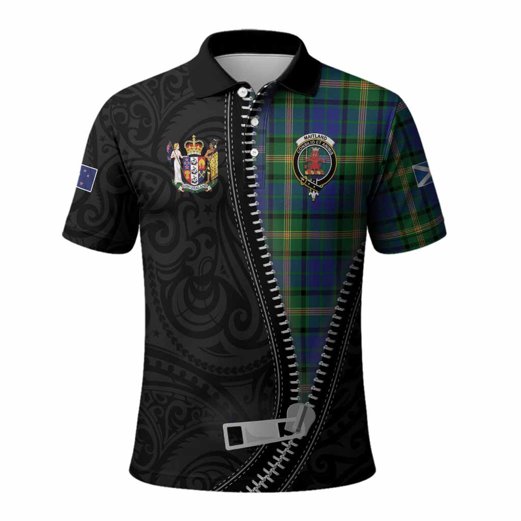 Maitland Tartan Polo Shirt New Zealand Pattern Unique Zipper Stylized