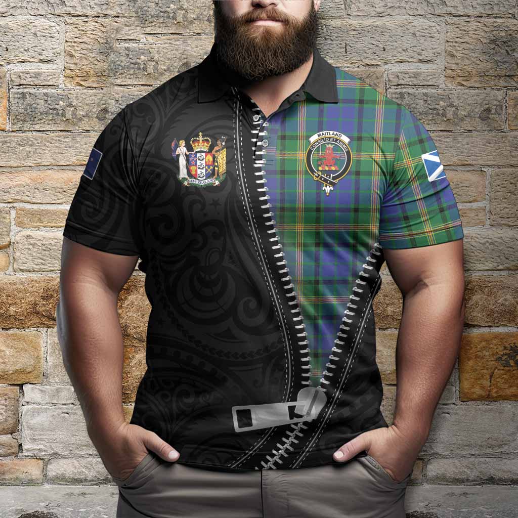 Maitland Tartan Polo Shirt New Zealand Pattern Unique Zipper Stylized