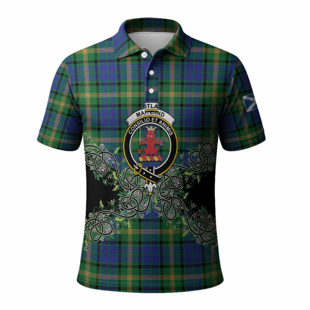 Maitland Tartan Polo Shirt Thistle Scottish Spirit