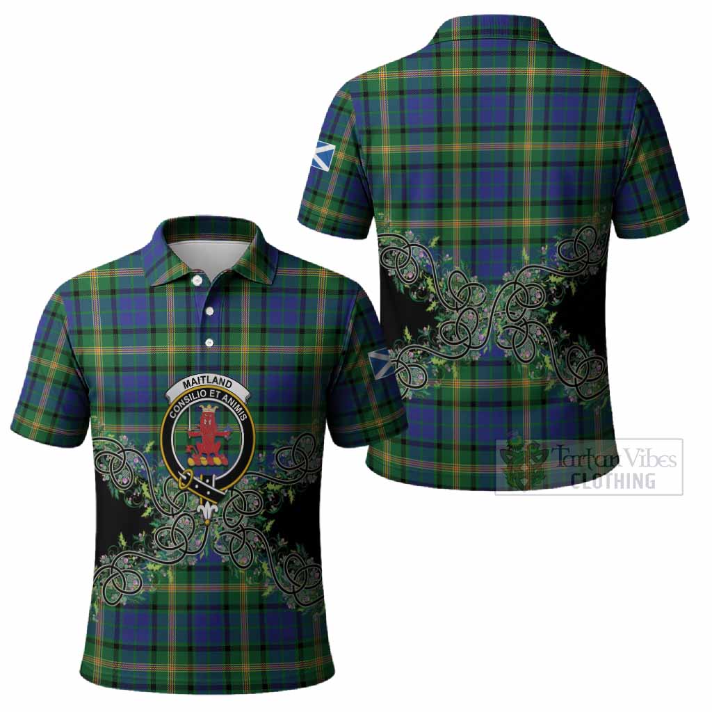 Maitland Tartan Polo Shirt Thistle Scottish Spirit
