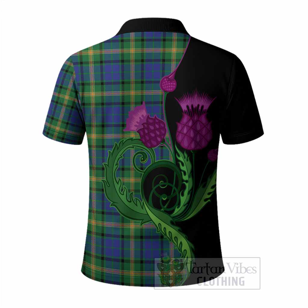 Maitland Tartan Polo Shirt Traditional Scottish Thistle