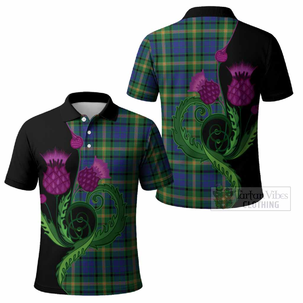 Maitland Tartan Polo Shirt Traditional Scottish Thistle