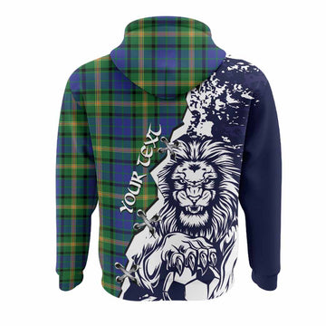 Maitland Tartan Scottish Hoodie Angry Lion With Soccer Ball Style