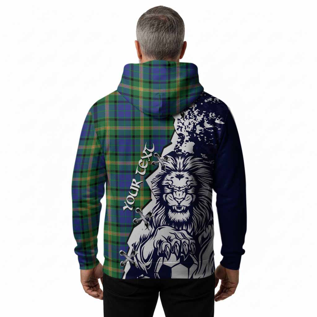 Maitland Tartan Scottish Hoodie Angry Lion With Soccer Ball Style