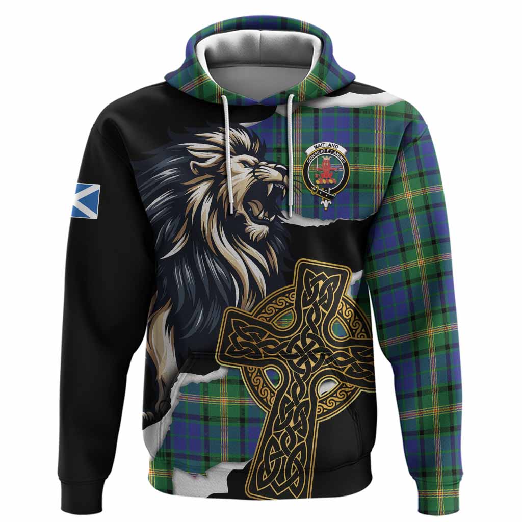 Maitland Tartan Scottish Hoodie Lion Celtic Heritage