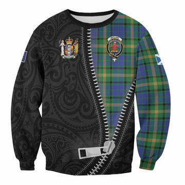 Maitland Tartan Sweatshirt New Zealand Pattern Unique Zipper Stylized