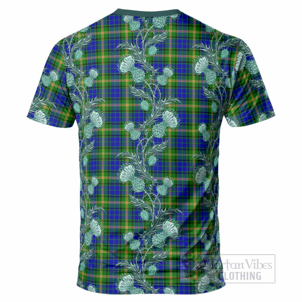 Maitland Tartan T-Shirt Seamless Scottish Thistle Flowers