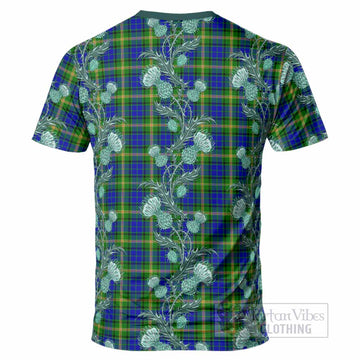 Maitland Tartan T-Shirt Seamless Scottish Thistle Flowers