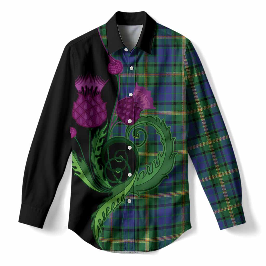 Maitland Tartan Women Casual Shirt Traditional Scottish Thistle