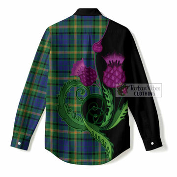 Maitland Tartan Women Casual Shirt Traditional Scottish Thistle