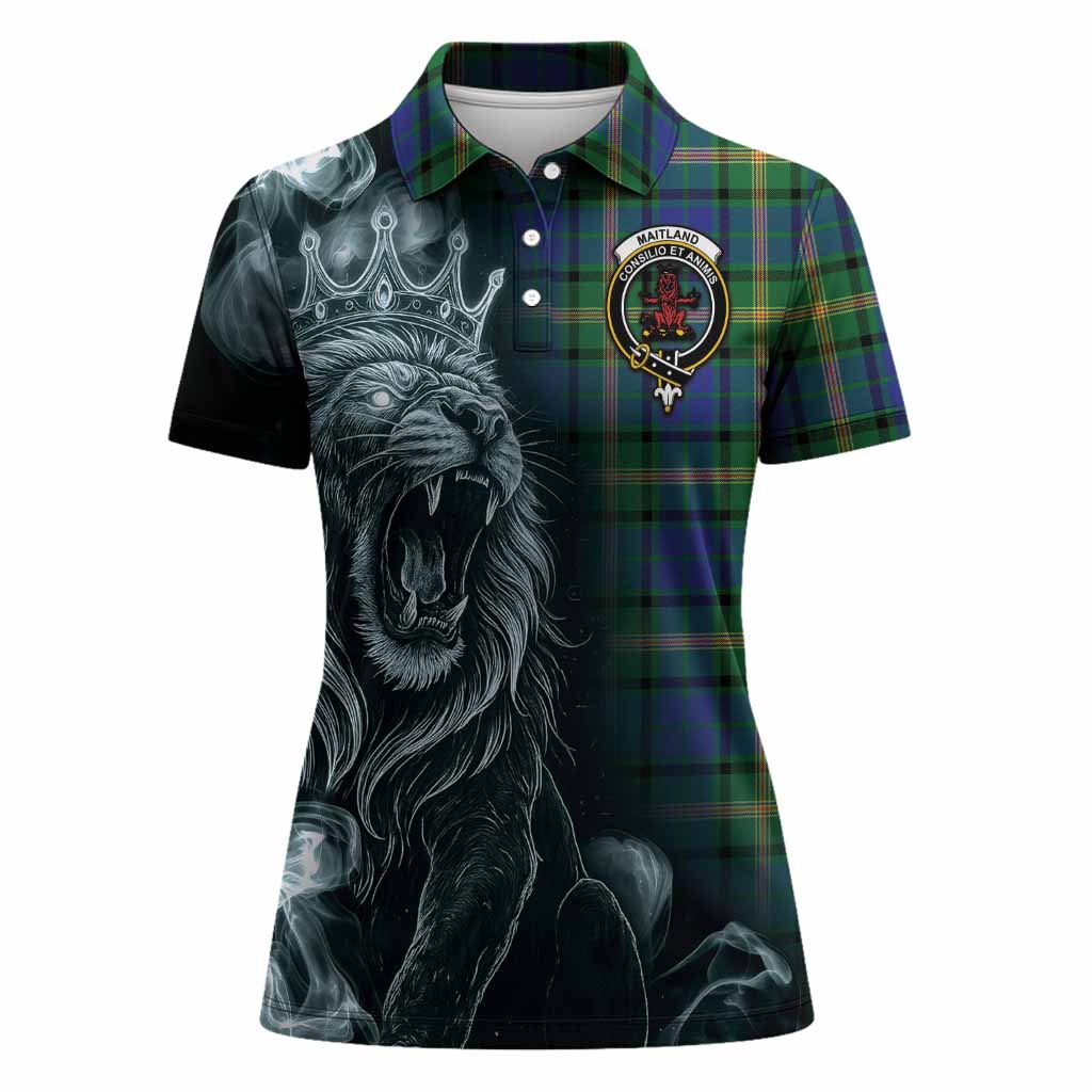 Maitland Tartan Women Polo Shirt Roaring Lion Heritage